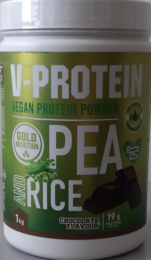 Fotografie - V-Protein vegan protein chocolate power Gold Nutrition