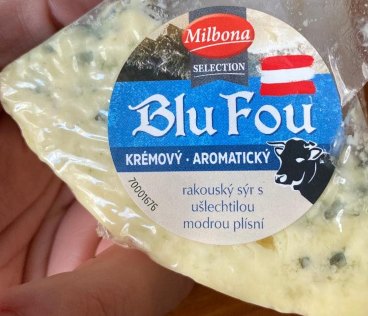 Fotografie - Blu Fou plnotučný měkký sýr s ušlechtilou modrou plísní Milbona
