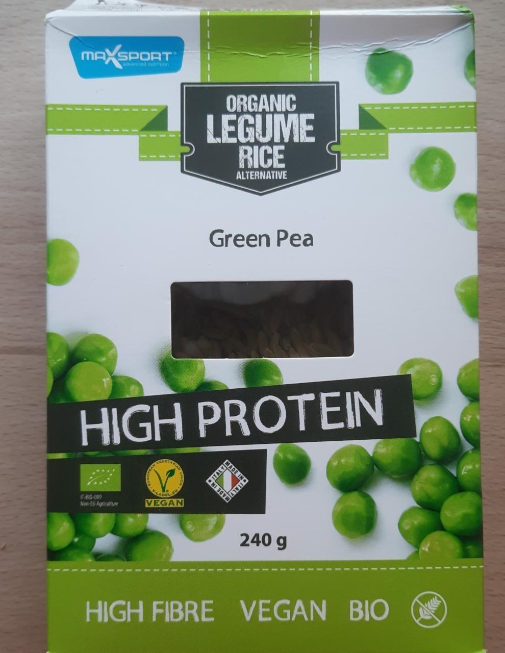 Fotografie - Green Pea Organic legume rice alternative MaxSport