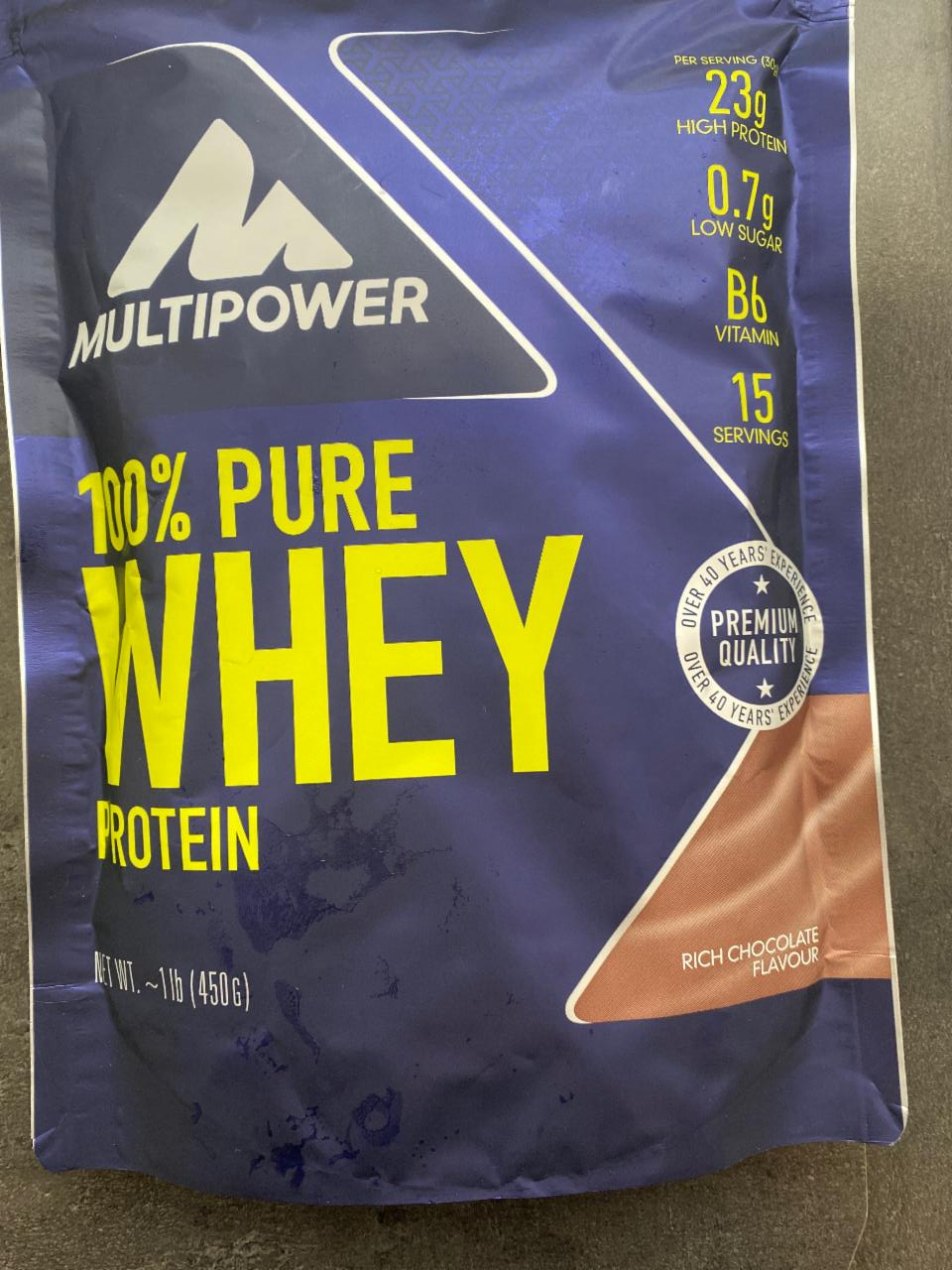 Fotografie - 100% Pure Whey Protein Rich Chocolate Multipower