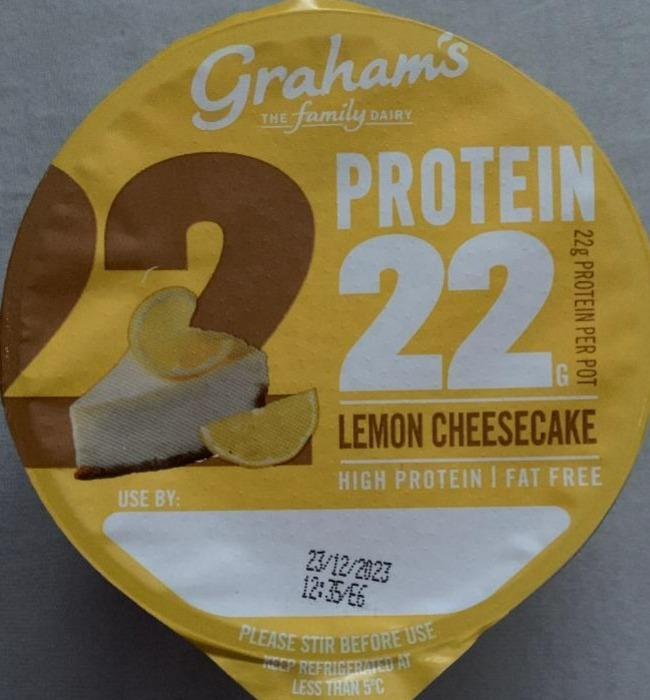 Fotografie - Protein 22 Lemon Cheesecake Graham's The Family Dairy