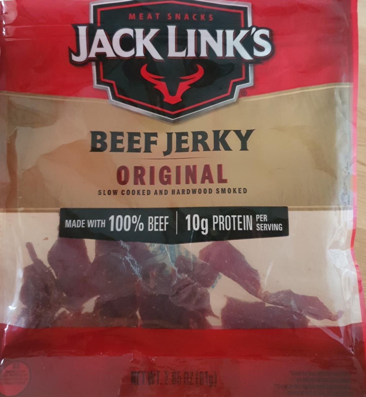 Fotografie - Meat snacks beef jerky original Jack Link's