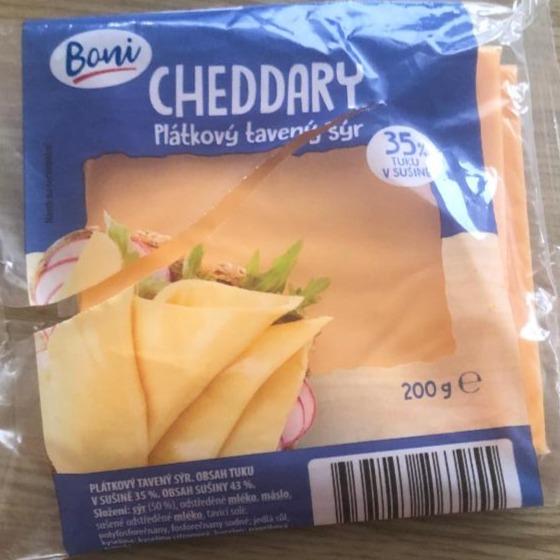 Fotografie - Cheddary plátkový tavený sýr Boni