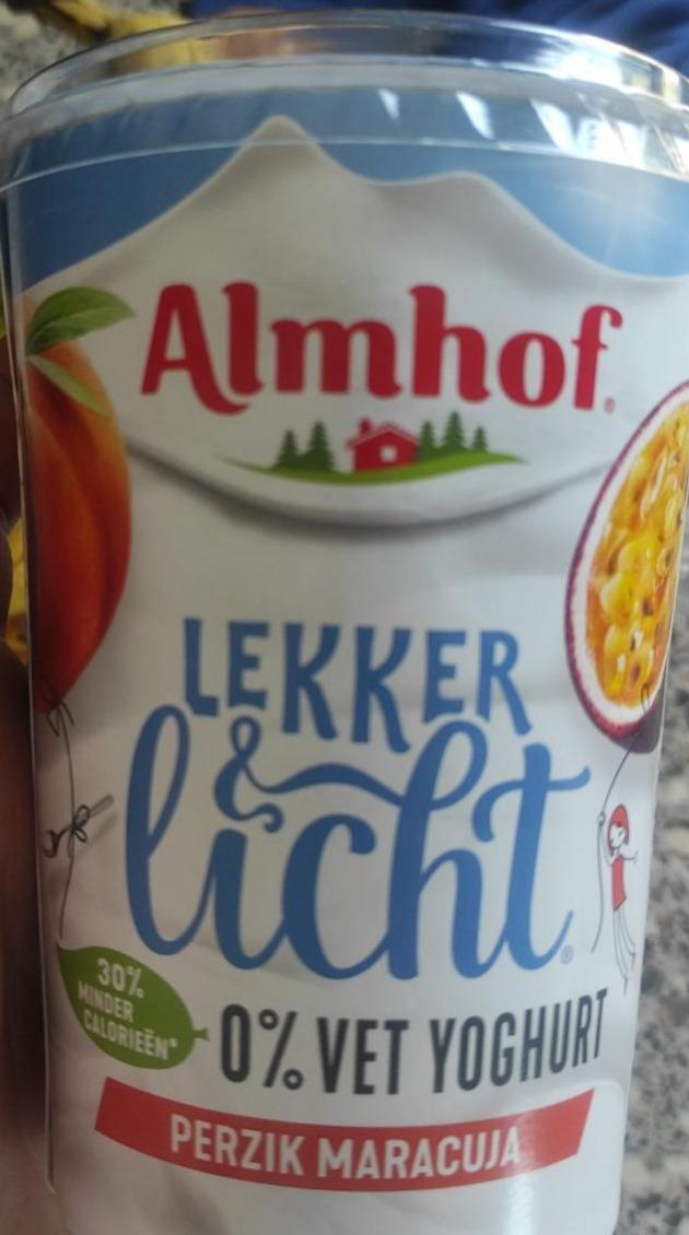 Fotografie - Lekker & Licht 0% vet Yoghurt perzik maracuja Almhof