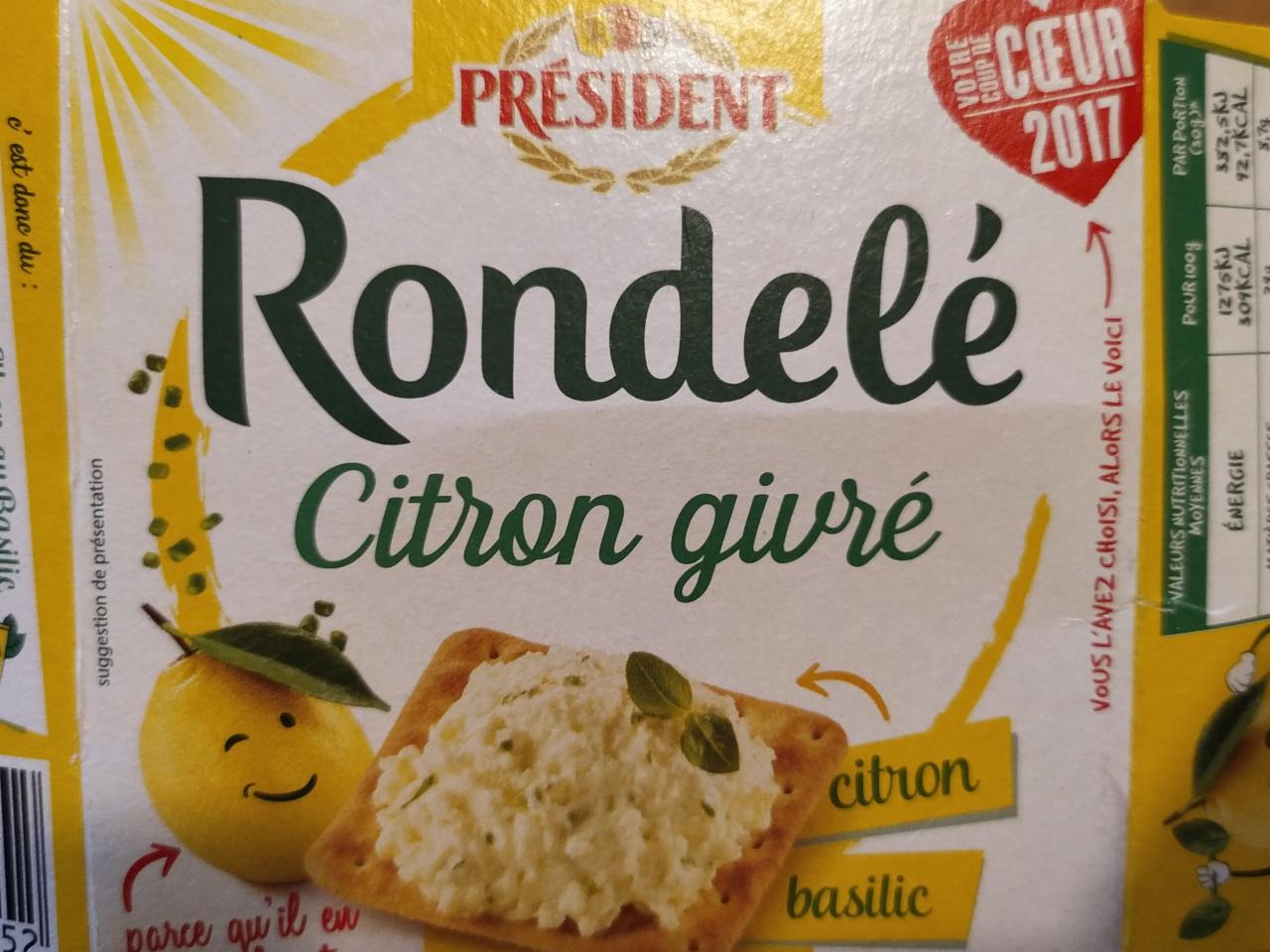 Fotografie - Rondelé Citron givré Président