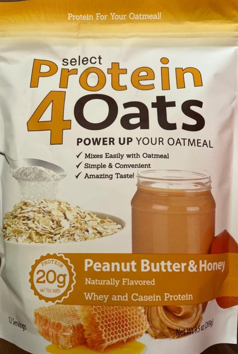 Fotografie - Select protein 4 oats peanut butter honey