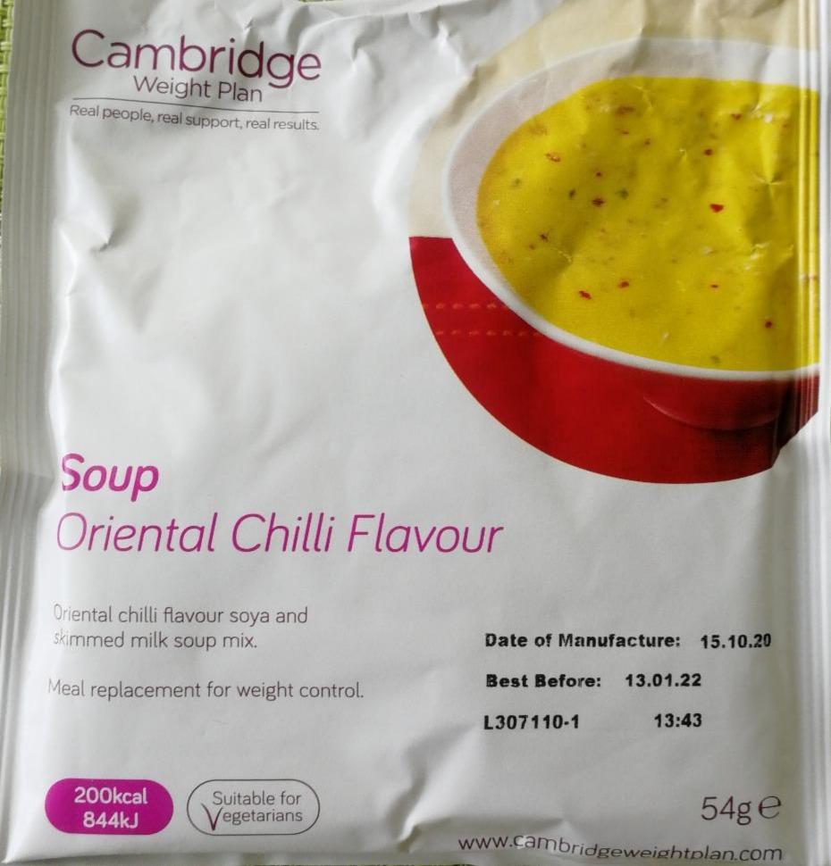 Fotografie - Soup Oriental Chilli Flavour Cambridge Weight Plan