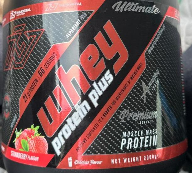 Fotografie - Whey protein plus Strawberry Immortal nutrition