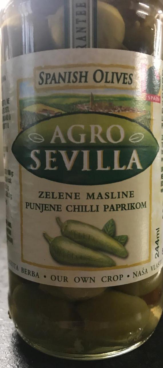 Fotografie - zelené olivy s chilli Agro Sevilla