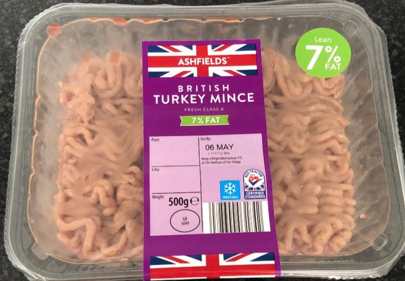 Fotografie - British 7% Fat Turkey Mince Ashfield Farm