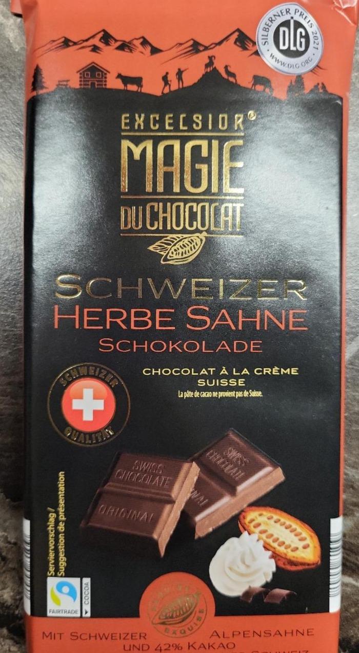 Fotografie - Schweizer herbe sahne schokolade Excelsior