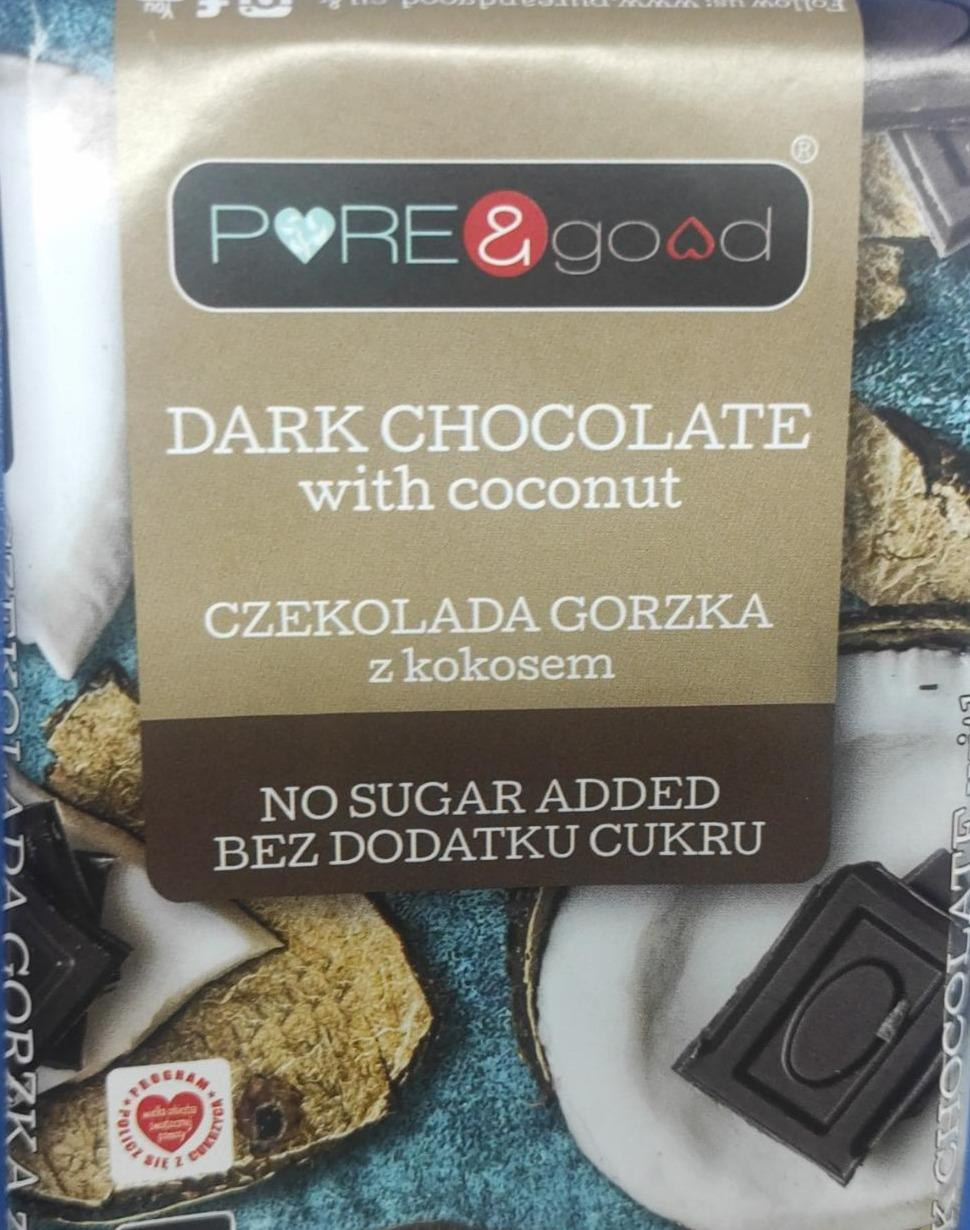 Fotografie - Dark chocolate with coconut Pure&Good