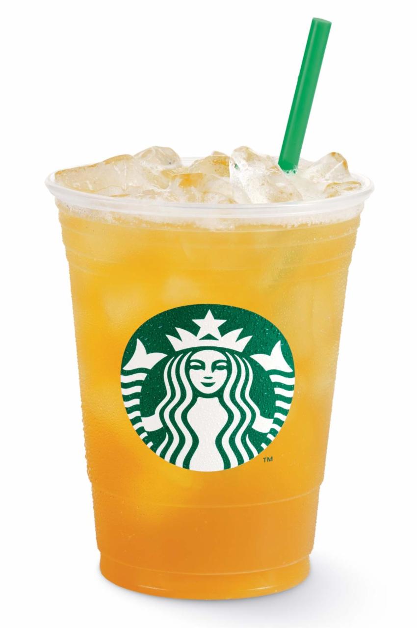 Fotografie - Tall Iced Peach Tea Starbucks