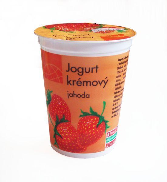 Fotografie - krémový jogurt jahodový Globus