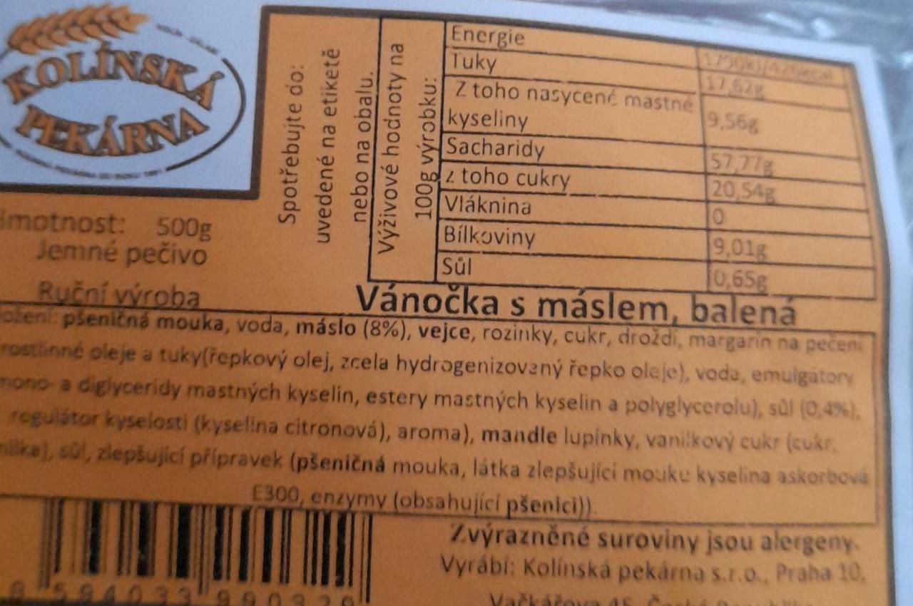 Fotografie - Vánočka s máslem Kolínská pekárna