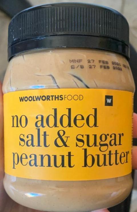 Fotografie - No Added Salt & Sugar Peanut Butter Woolworths food