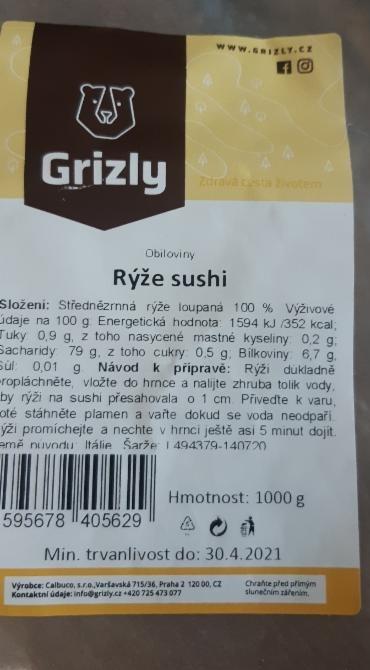 Fotografie - Rýže sushi Grizly