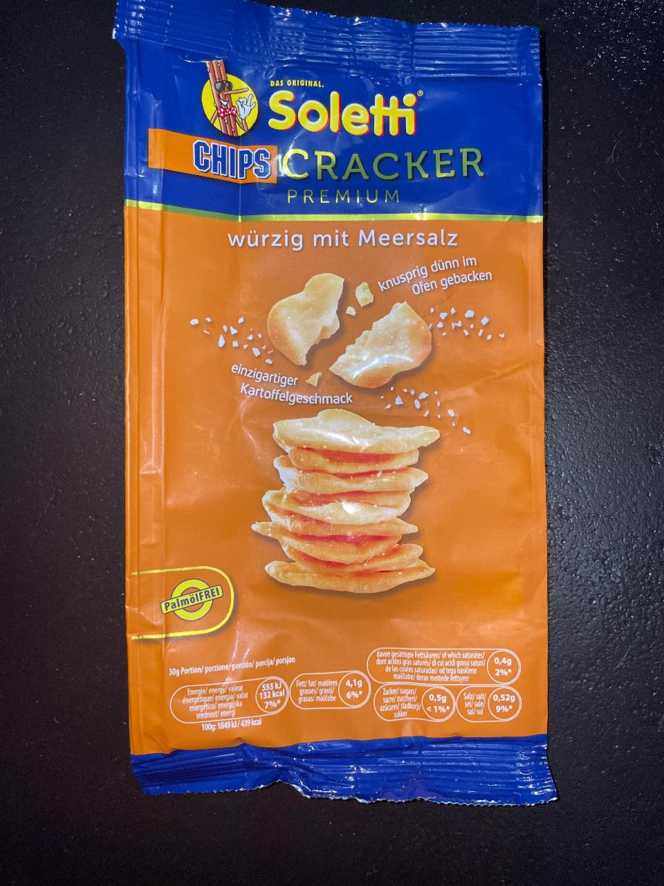 Fotografie - Soletti Chips Cracker Premium wurzig mit Meersal