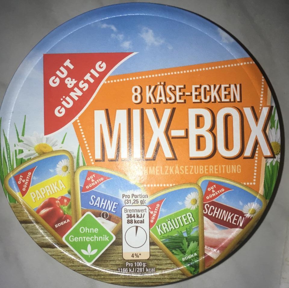 Fotografie - 8 Käse-Ecken Mix-Box Gut & Günstig