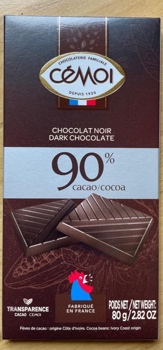 Fotografie - Hořká čokoláda 90% Cémoi