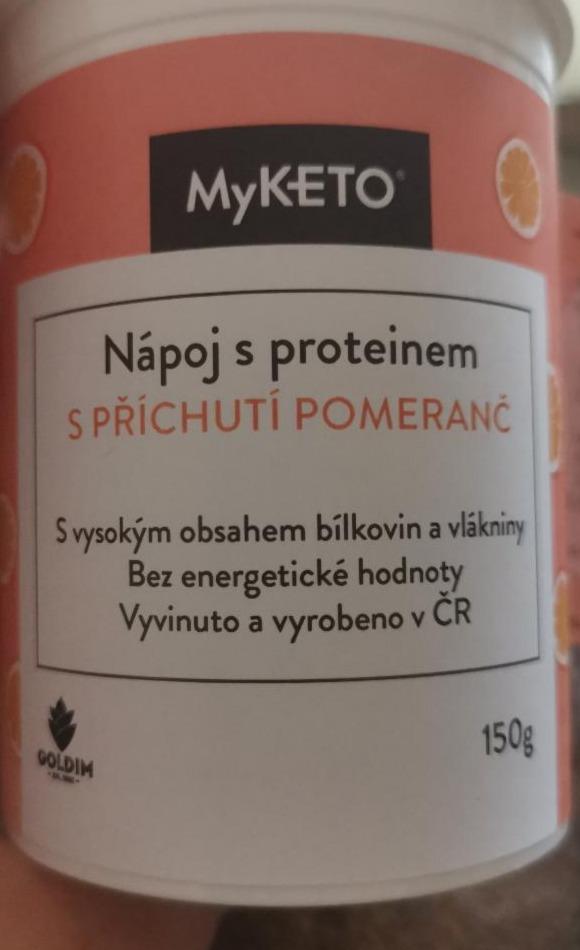Fotografie - nápoj s proteinem s příchutí pomeranč MyKETO