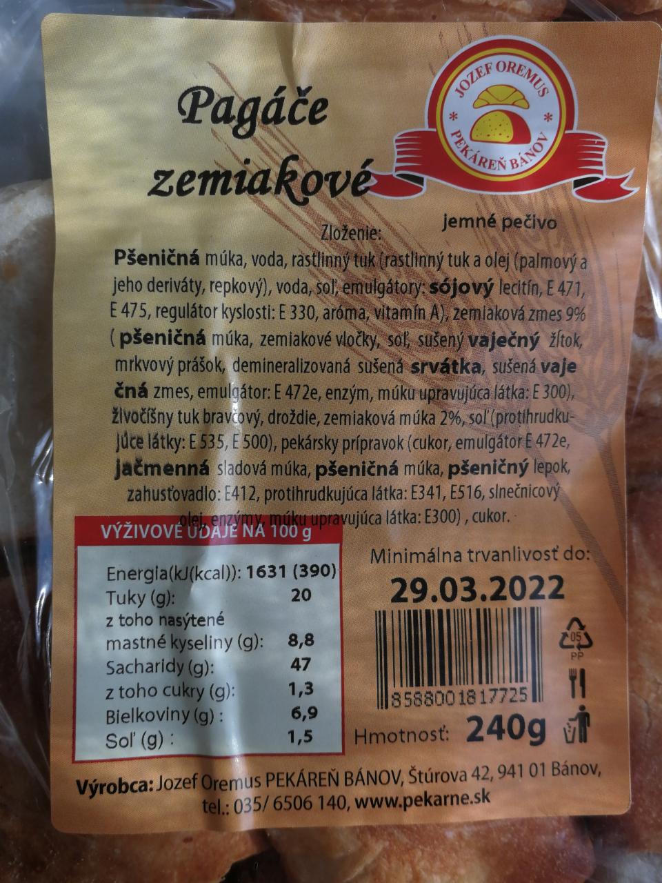 Fotografie - Pagáče zemiakové Pekáreň Bánov