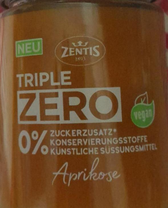 Fotografie - Triple Zero 0% Zuckerzusatz Aprikose Zentis