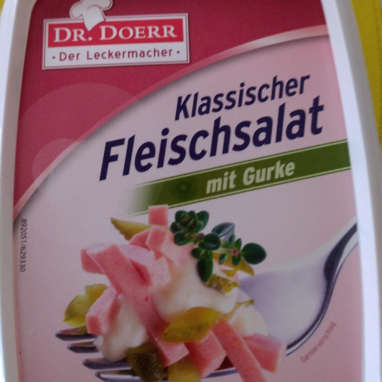 Klassischer Fleischsalat mit Gurke Dr. Doerr - kalorie, kJ a nutriční  hodnoty