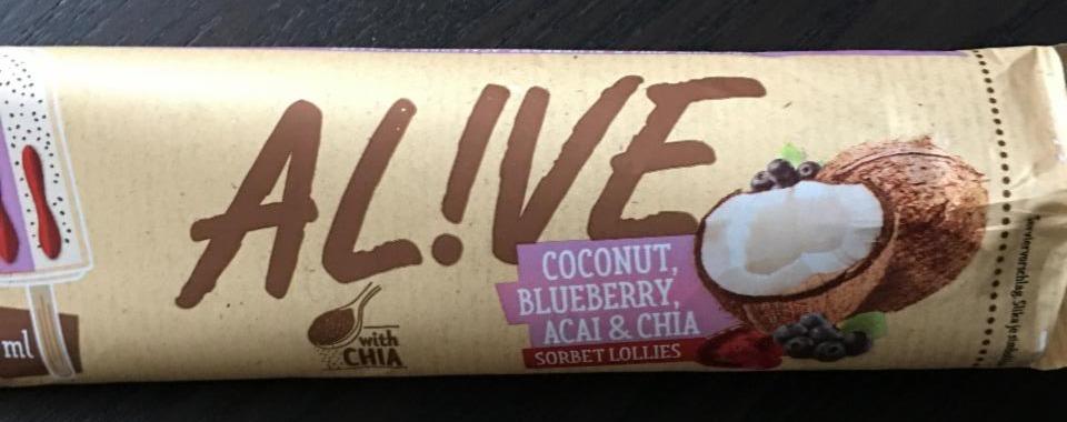 Fotografie - Leone Alive sorbet lollies Coconut Blueberry Acai Chia