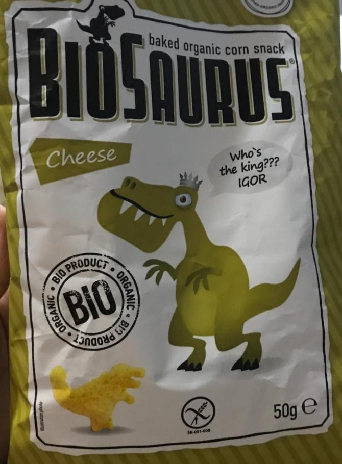Fotografie - Baked Organic Corn Snack Cheese Biosaurus