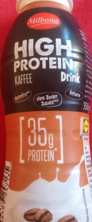 Fotografie - High Protein Drink Kaffee Milbona