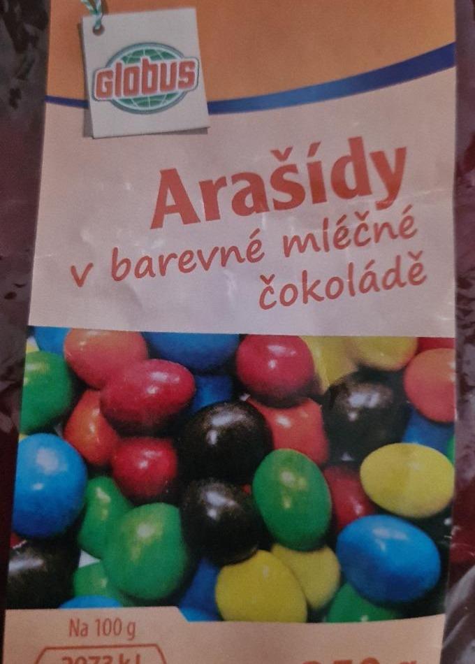 Fotografie - Arašídy v barevné mléčné čokoládé Globus