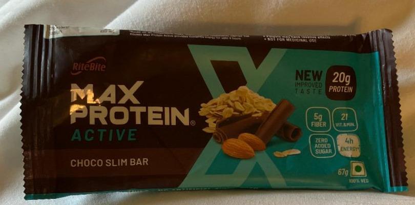 Fotografie - Max Protein Active Choco Slim Bar RiteBite