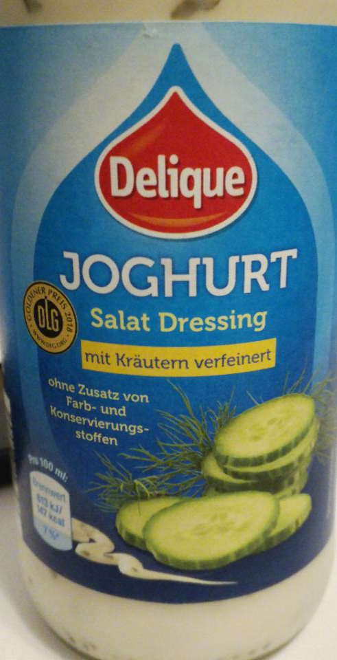 Fotografie - Joghurt salat dressing mit kräutern verfeinert Delique
