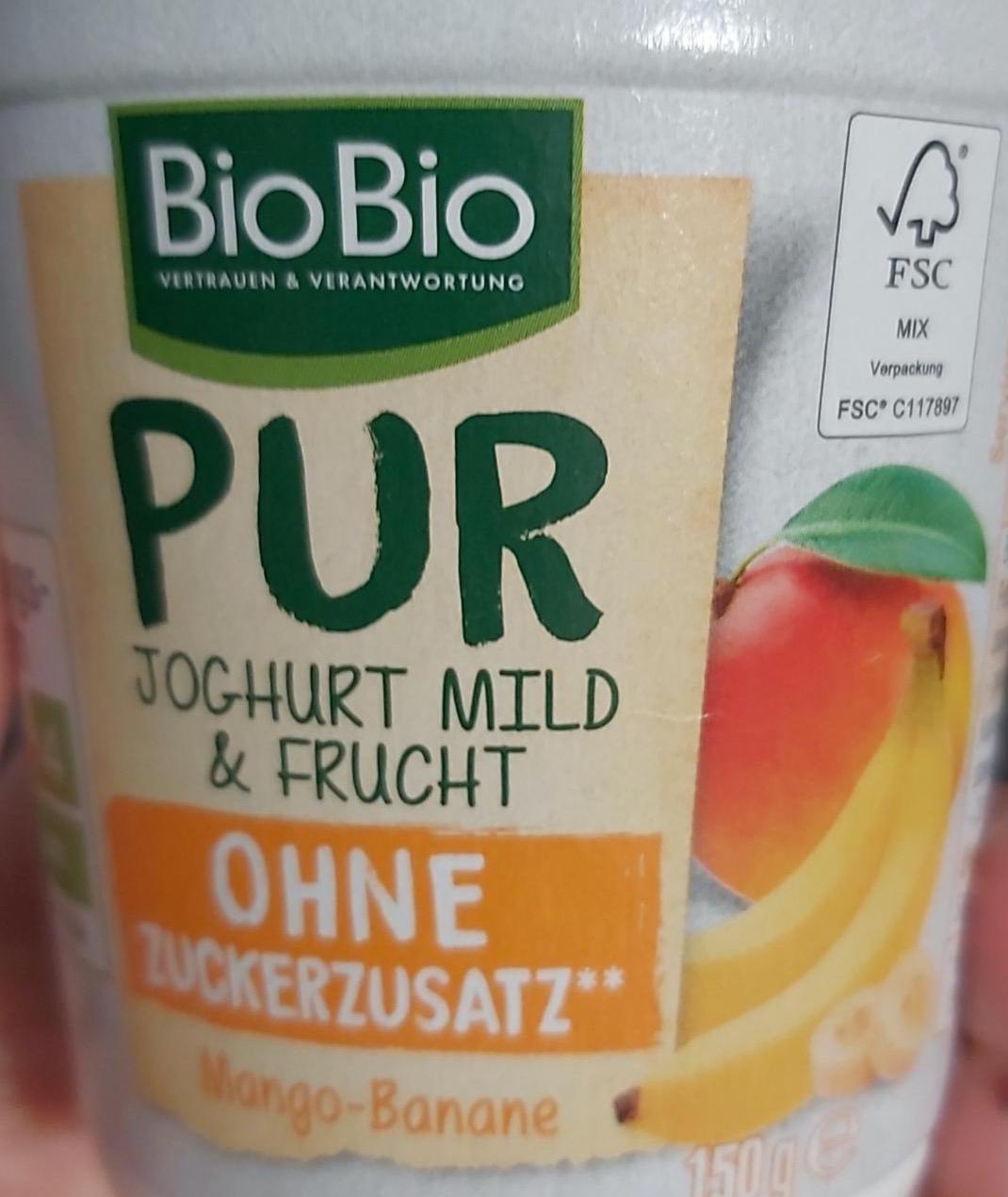 Fotografie - PUR Joghurt mild & frucht Mango- Banane BioBio