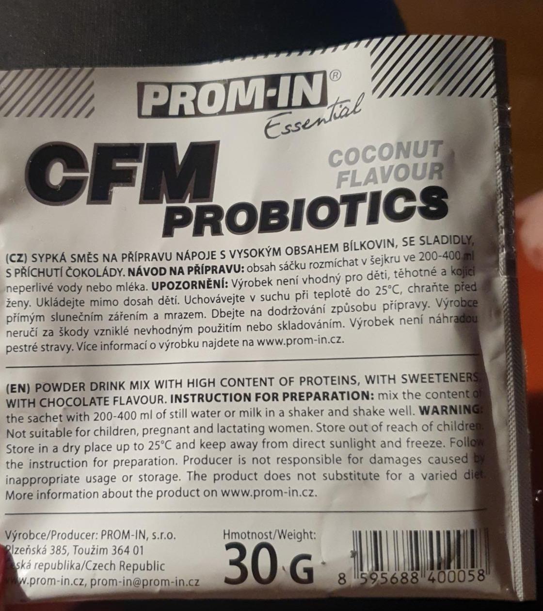 Fotografie - CFM probiotics coconut flavour Prom-in