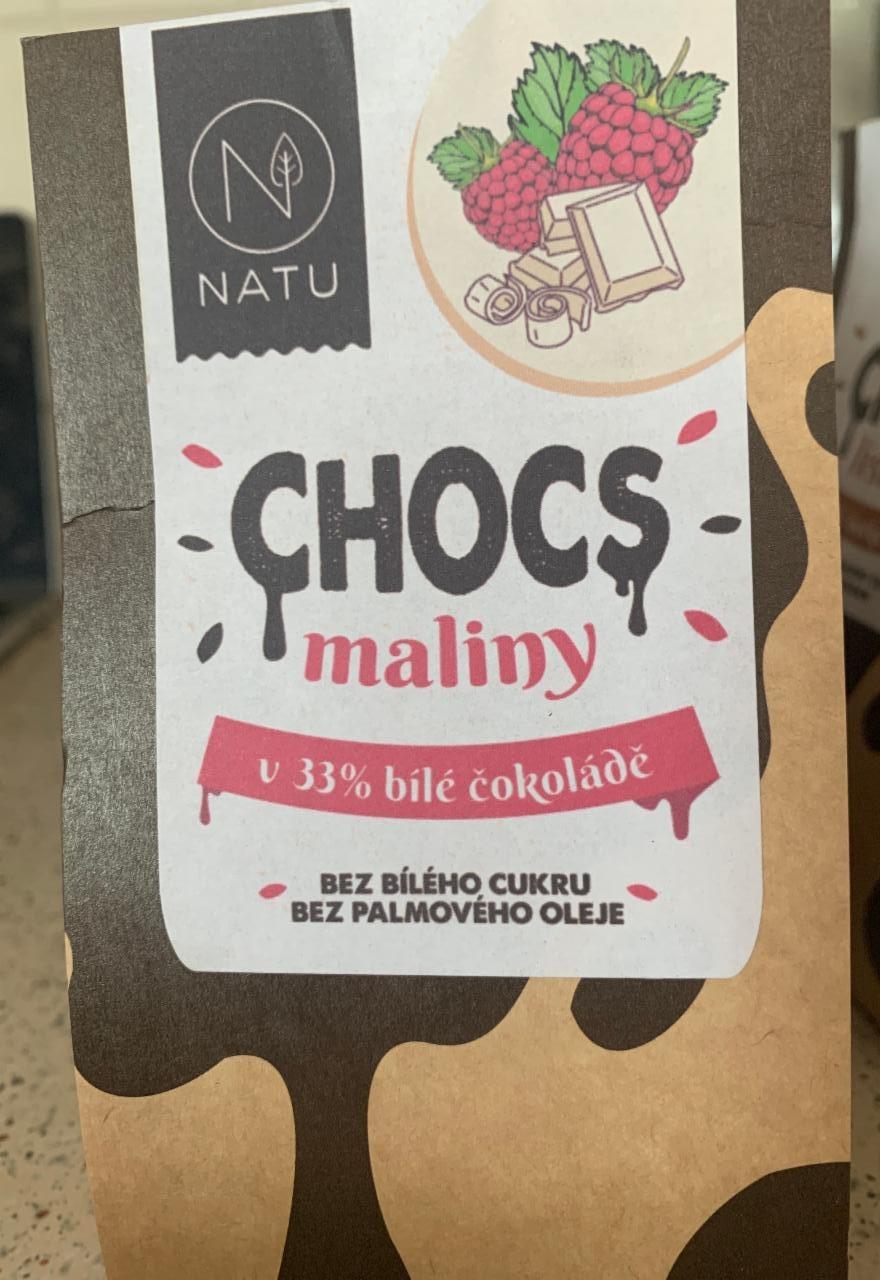 Fotografie - Chocs maliny v 33% bílé čokoládě Natu