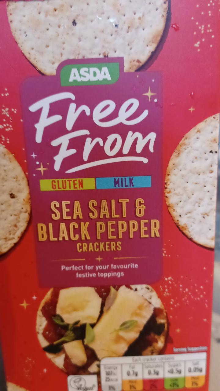 Fotografie - Free From Sea Salt & Black Pepper Crackers Asda