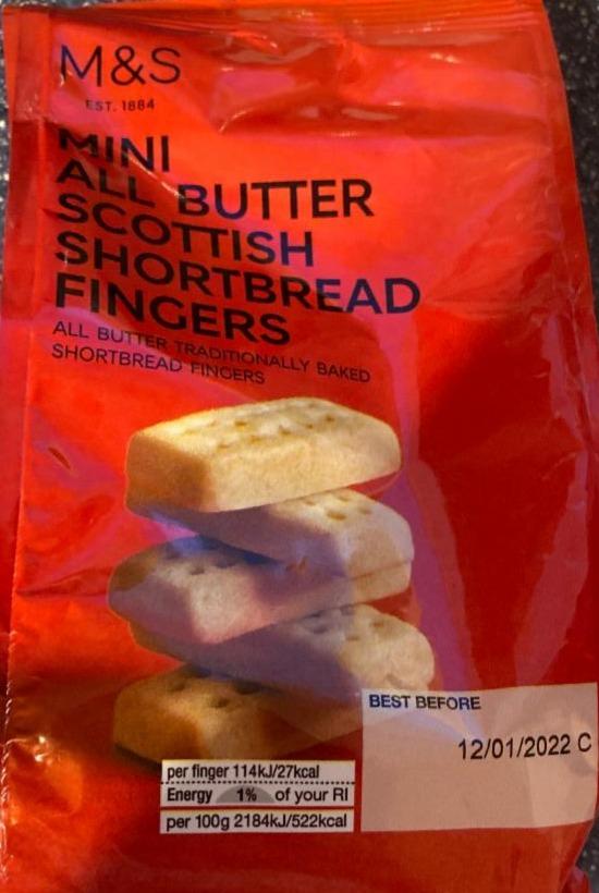 Fotografie - Mini All Butter Scottish Shortbread fingers M&S