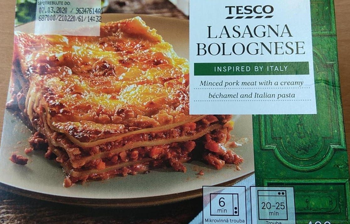 Fotografie - Lasagna Bolognese inpired by Italy Tesco
