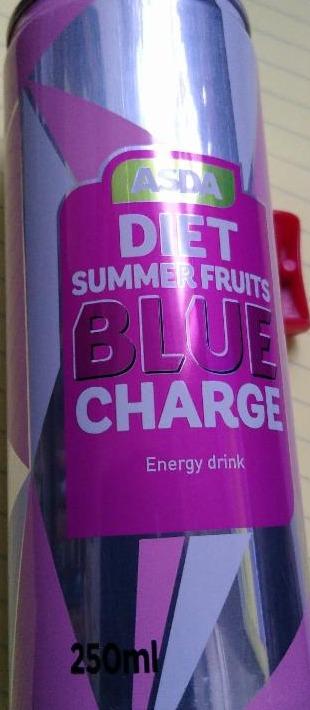 Fotografie - Diet Blue Charge Summer Fruits Energy Drink Asda