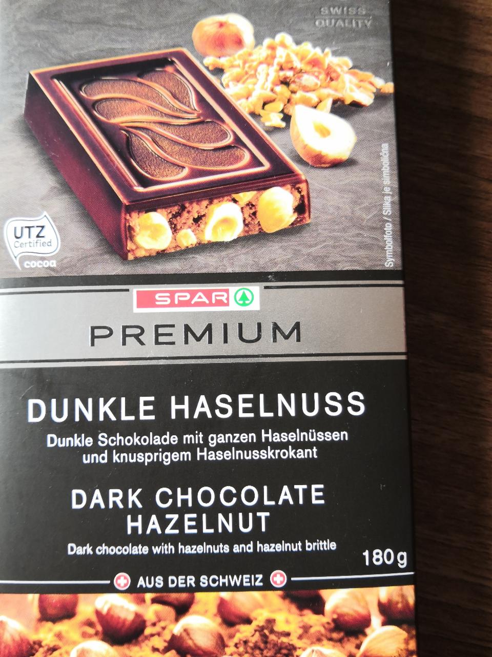 Fotografie - Dunkle Haselnut dark chocolate Spar