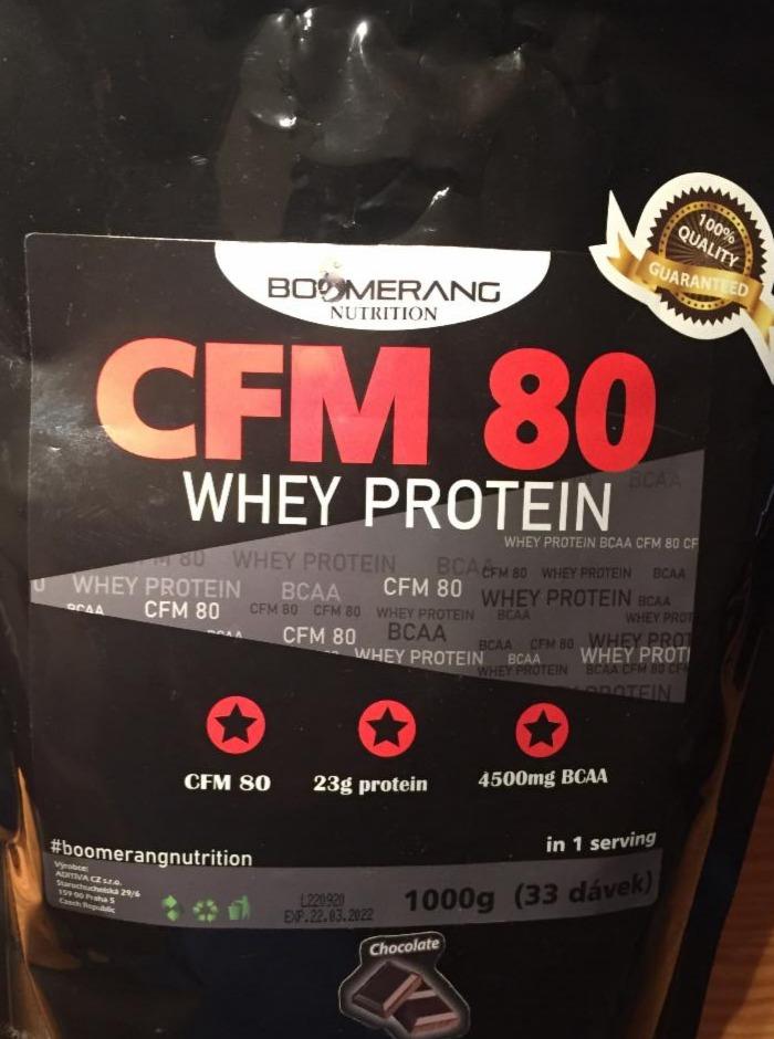 Fotografie - CFM 80 Whey protein čokoláda Boomerang Nutrition