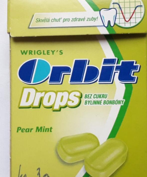 Fotografie - Orbit Drops Pear Mint bez cukru
