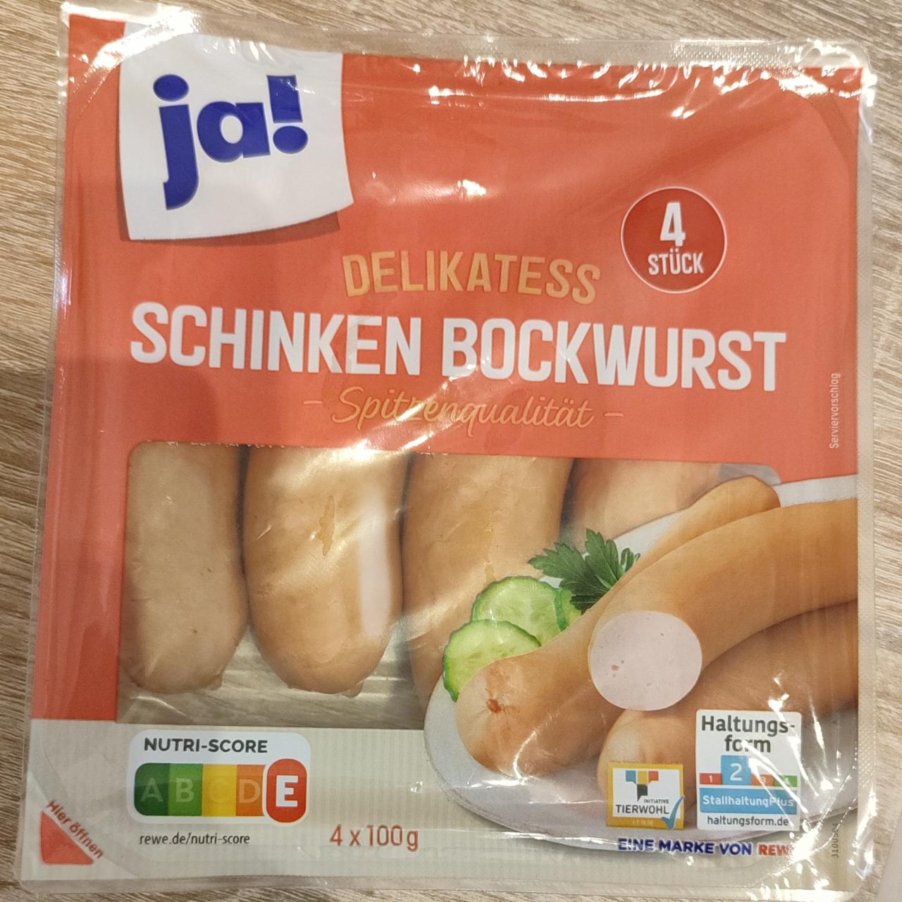 Fotografie - Delikatess schinken Bockwurst Ja!