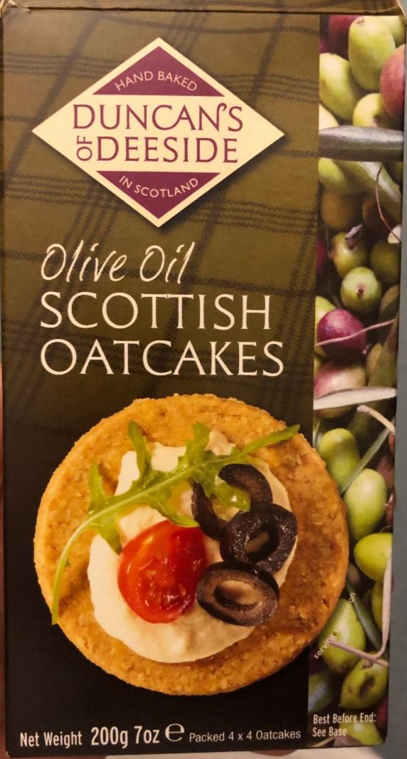 Fotografie - Olive Oil Scottish Oatcakes Duncans of Deeside