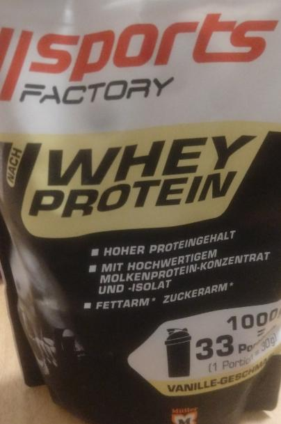 Fotografie - Sports factory whey protein Müller