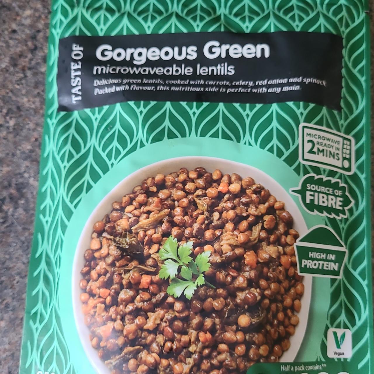 Fotografie - Green Microwavable Lentils Taste of Gorgeous Green