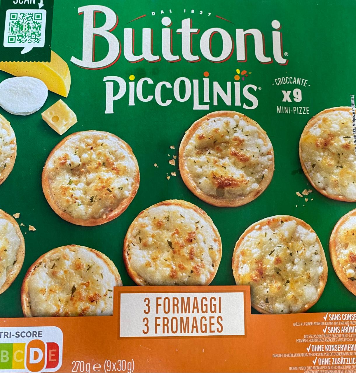 Fotografie - Piccolinis 3 Formaggi mini-pizze Buitoni