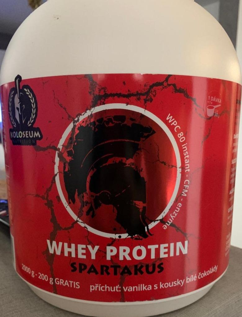 Fotografie - Whey Protein Spartakus vanilka s kousky bílé čokolády Koloseum Nutrition